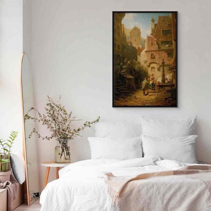 Quadro - Well-Wisher Presenting Flowers (Carl Spitzweg) in Poster e stampe Collezione Casa - Trebisacce, commercioVirtuoso.it