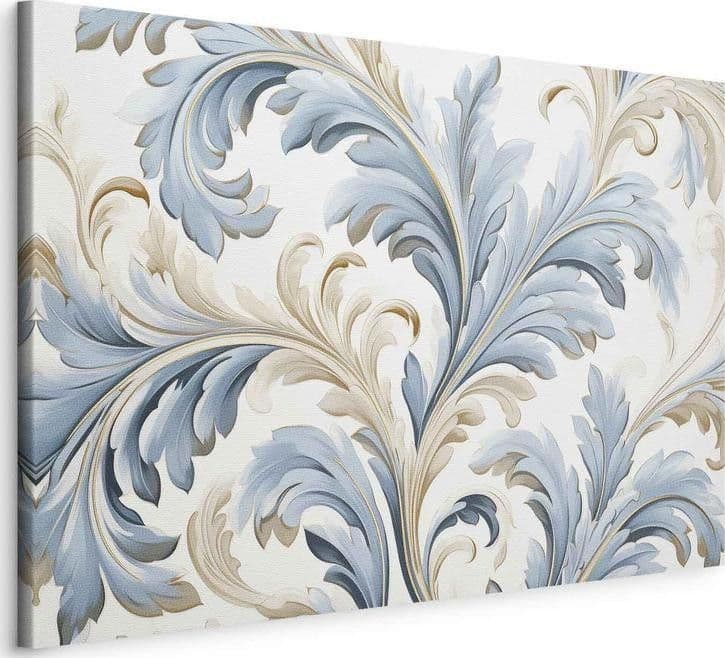 Quadro - Baroque Ornaments in Light Cream-Blue Hues in Dipinti Collezione Casa - Trebisacce, commercioVirtuoso.it