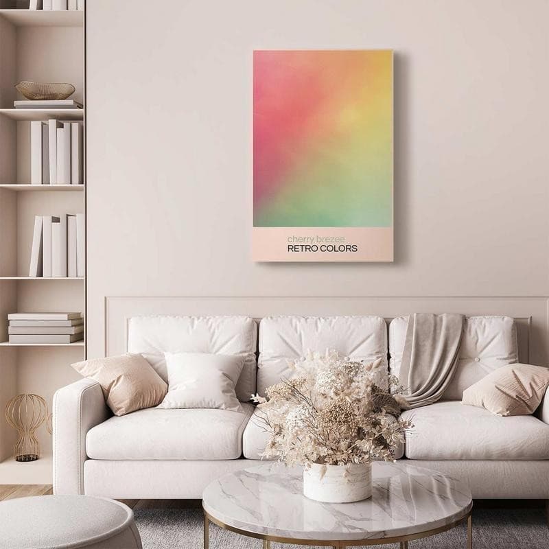 Quadro - Cherry Breeze - Pastel Gradient in Delicate Retro Colors in Poster e stampe Collezione Casa - Trebisacce, commercioVirtuoso.it
