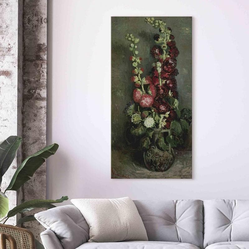 Quadro - Vase of Hollyhocks (Vincent Van Gogh) in Poster e stampe Collezione Casa - Trebisacce, commercioVirtuoso.it