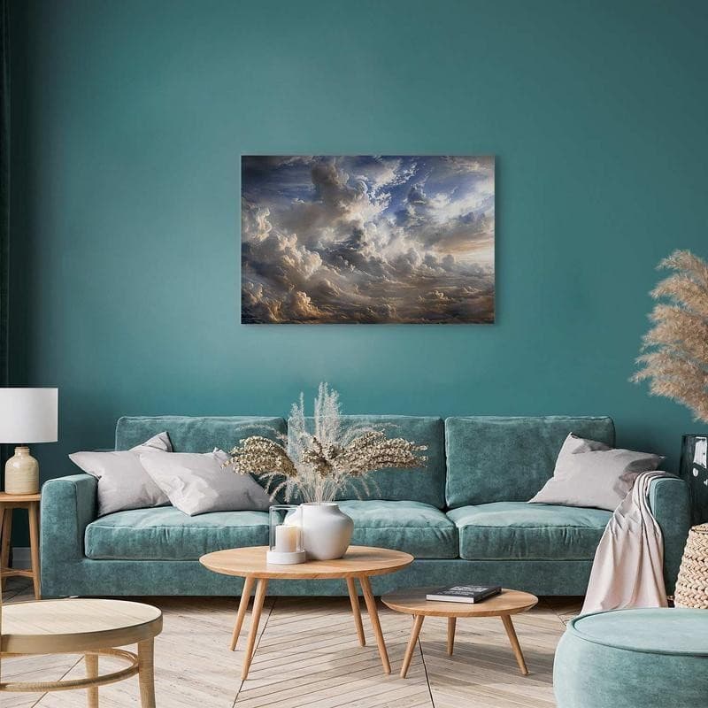 Quadro - Golden Reflections on Clouds Foretelling Dusk in Poster e stampe Collezione Casa - Trebisacce, commercioVirtuoso.it