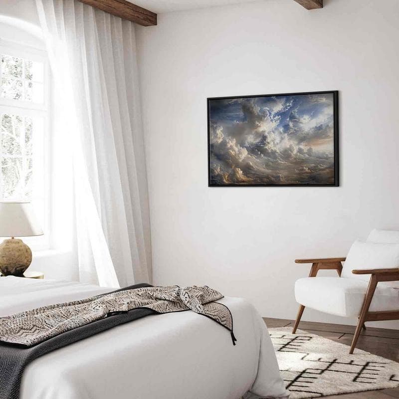 Quadro - Golden Reflections on Clouds Foretelling Dusk in Poster e stampe Collezione Casa - Trebisacce, commercioVirtuoso.it