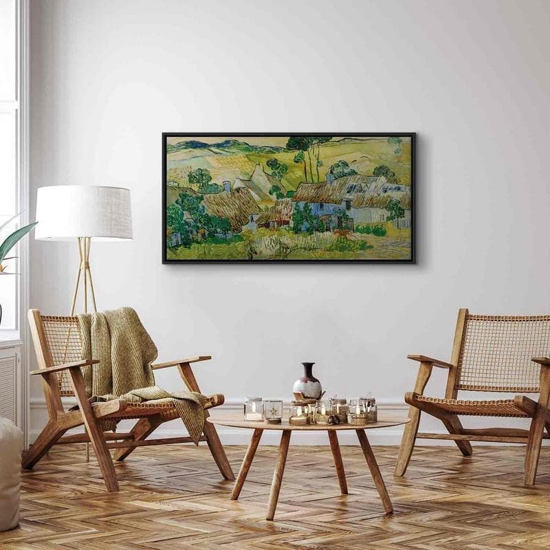 Quadro - Farms near Auvers (Vincent Van Gogh) in Poster e stampe Collezione Casa - Trebisacce, commercioVirtuoso.it