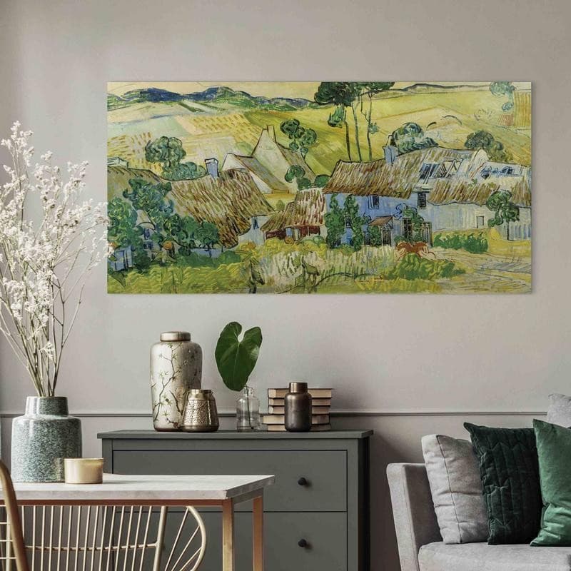 Quadro - Farms near Auvers (Vincent Van Gogh) in Poster e stampe Collezione Casa - Trebisacce, commercioVirtuoso.it