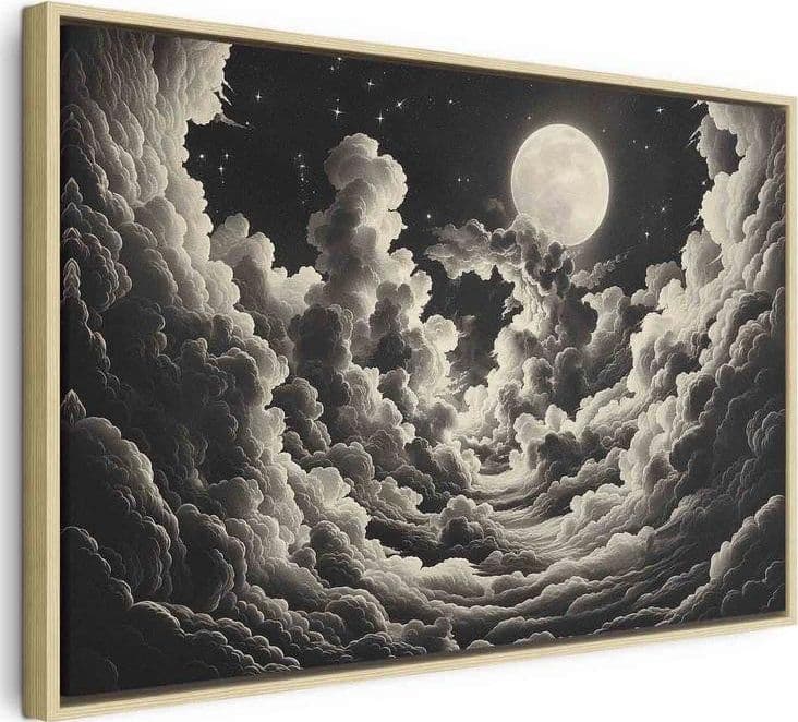 Quadro - Moon and Stars Singing Among the Great Clouds in Poster e stampe Collezione Casa - Trebisacce, commercioVirtuoso.it
