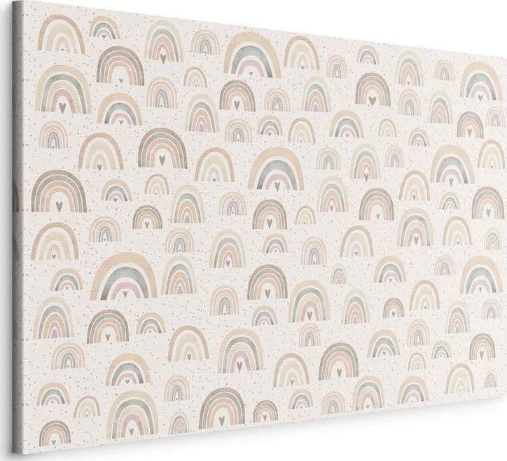 Quadro - Spring - Pastel Rainbows with Hearts on a Rainy Day in Poster e stampe Collezione Casa - Trebisacce, commercioVirtuoso.it