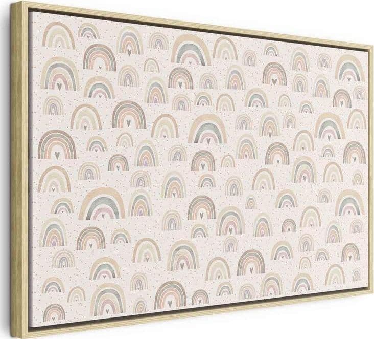 Quadro - Spring - Pastel Rainbows with Hearts on a Rainy Day in Poster e stampe Collezione Casa - Trebisacce, commercioVirtuoso.it