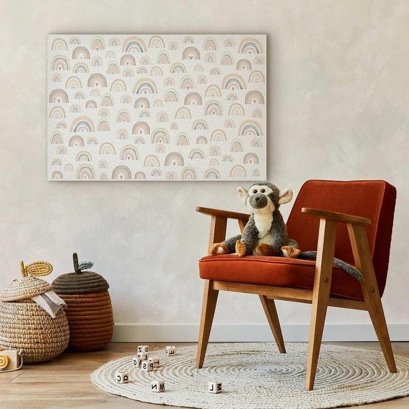 Quadro - Spring - Pastel Rainbows with Hearts on a Rainy Day in Poster e stampe Collezione Casa - Trebisacce, commercioVirtuoso.it
