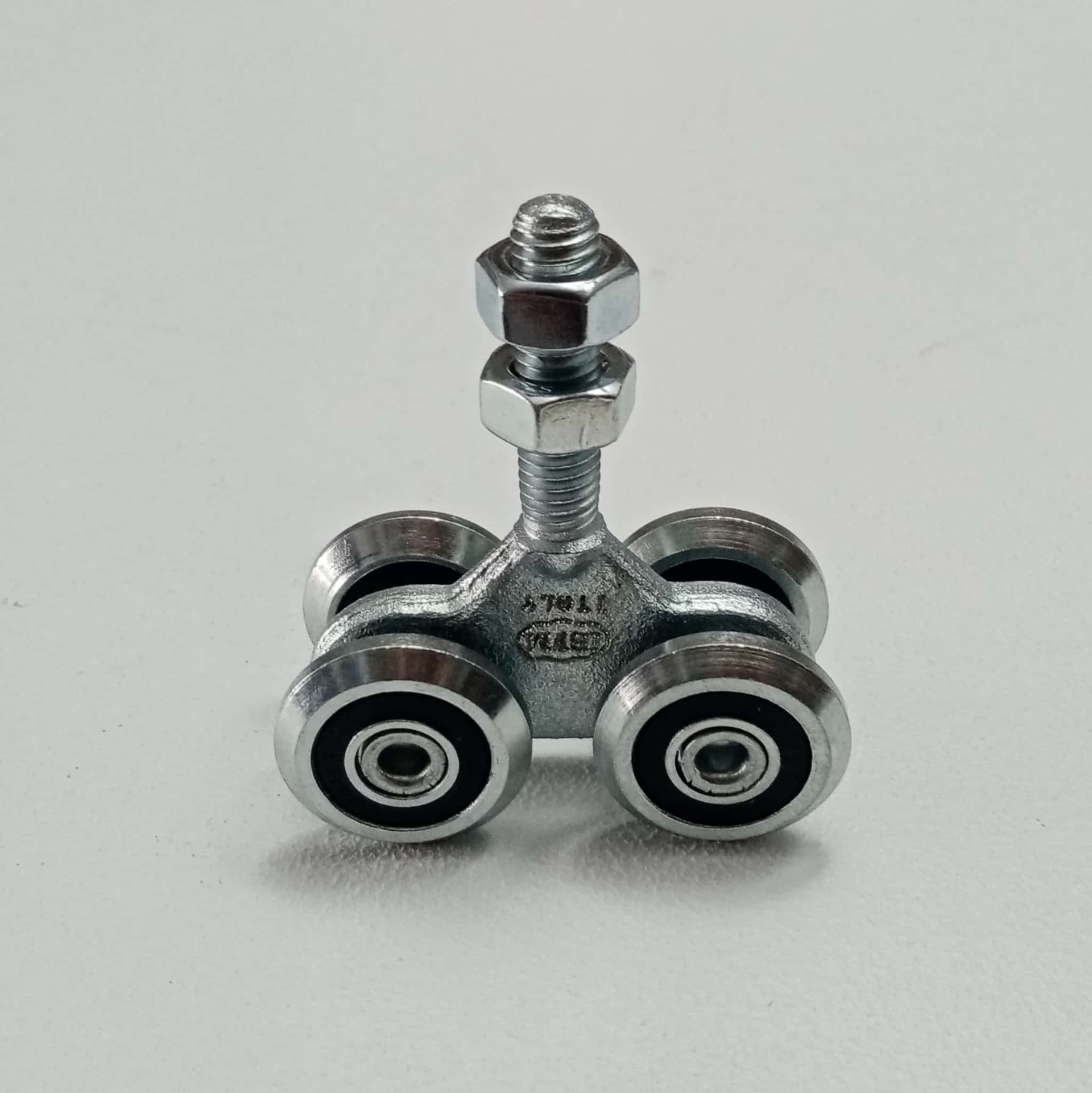 Ibfm art. 331 carrello in acciaio zincato con perno e 4 ruote da 24m per monorotaia 339P in Carrelli a mano Aloiserw.com - Altomonte, commercioVirtuoso.it