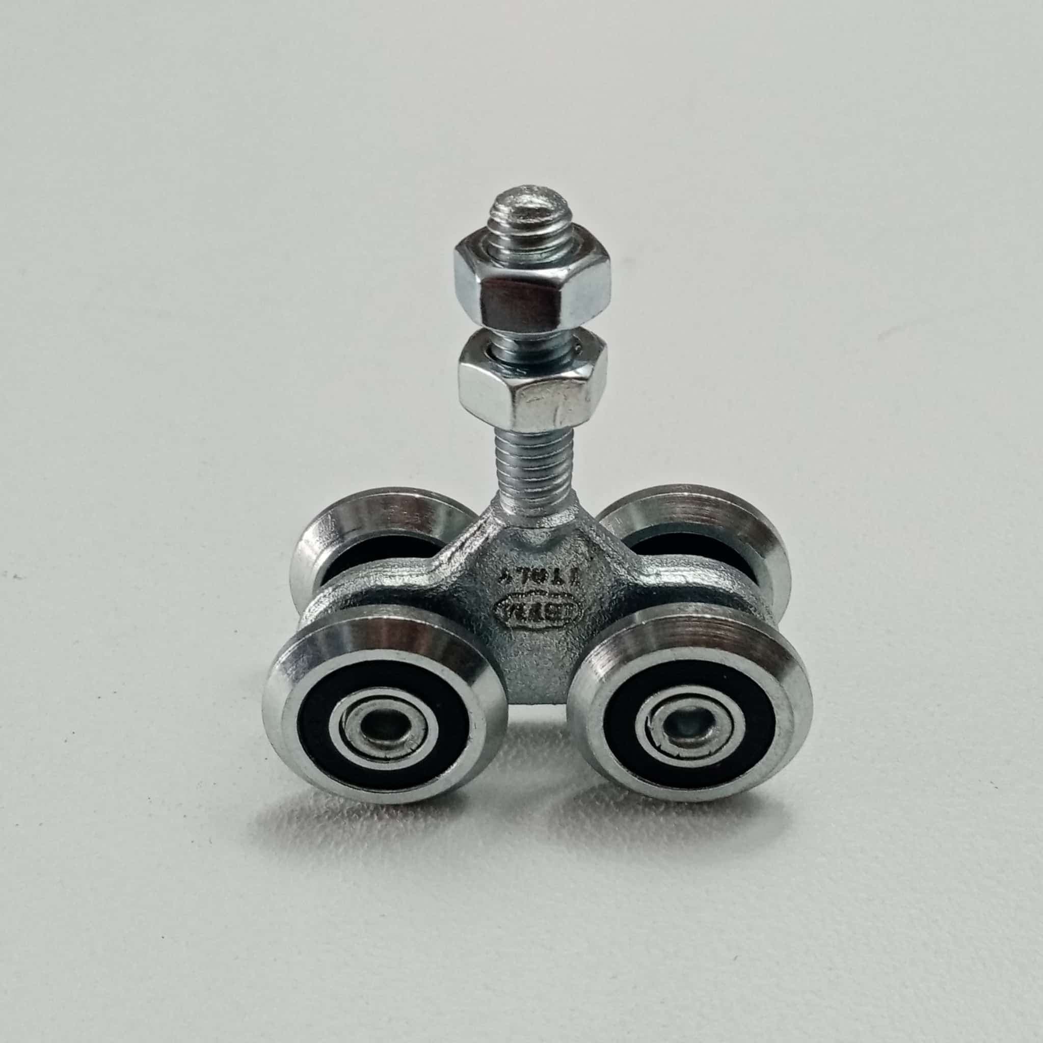 Ibfm art. 331 carrello in acciaio zincato con perno e 4 ruote da 24m per monorotaia 339P in Carrelli a mano Aloiserw.com - Altomonte, commercioVirtuoso.it