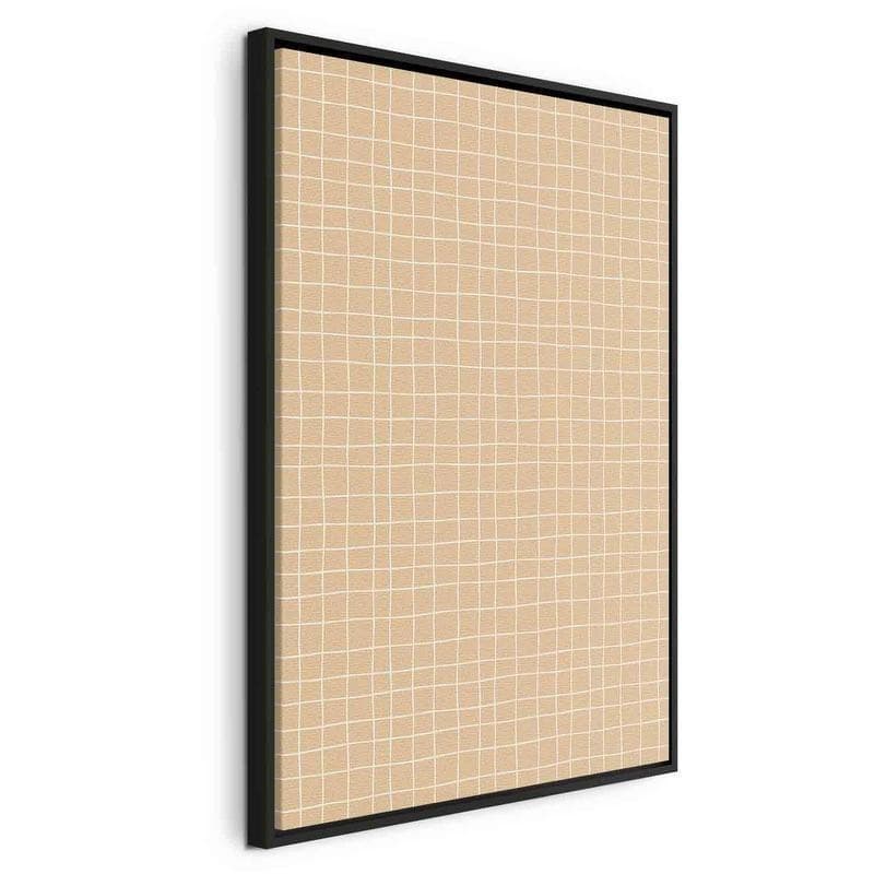 Quadro - Waving Lines - Creamy Grid on a Noisy Pastel Background in Poster e stampe Collezione Casa - Trebisacce, commercioVirtuoso.it