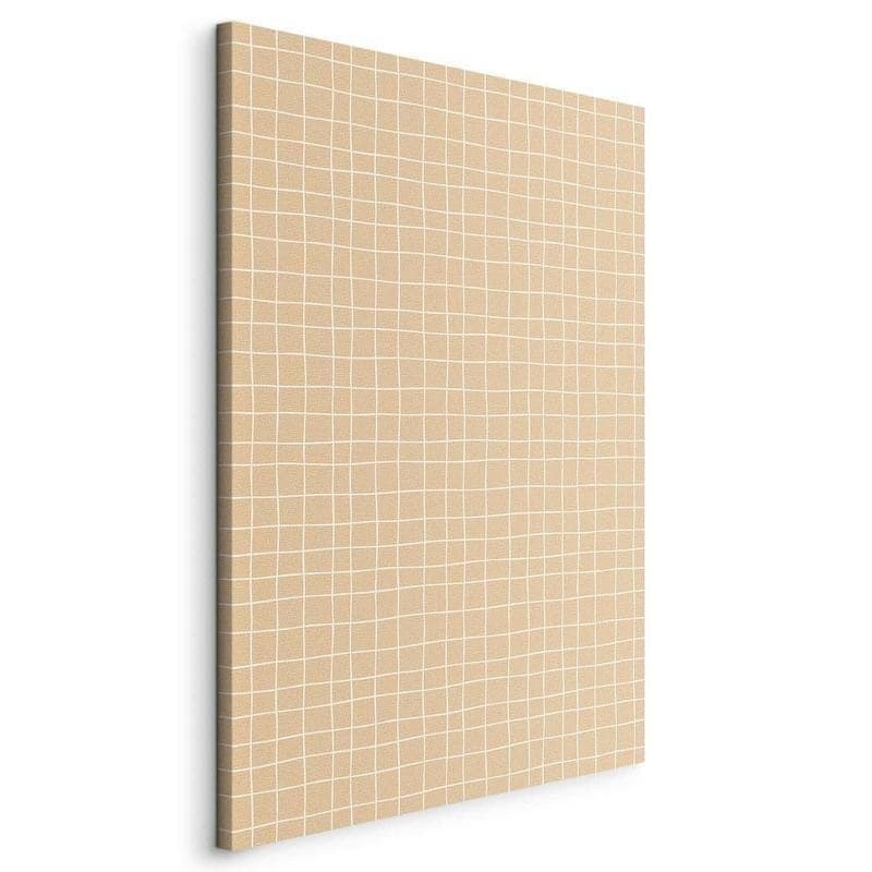 Quadro - Waving Lines - Creamy Grid on a Noisy Pastel Background in Poster e stampe Collezione Casa - Trebisacce, commercioVirtuoso.it