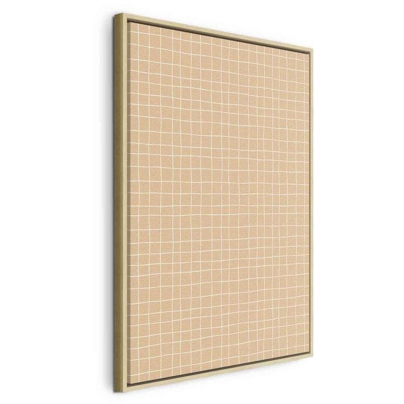 Quadro - Waving Lines - Creamy Grid on a Noisy Pastel Background in Poster e stampe Collezione Casa - Trebisacce, commercioVirtuoso.it
