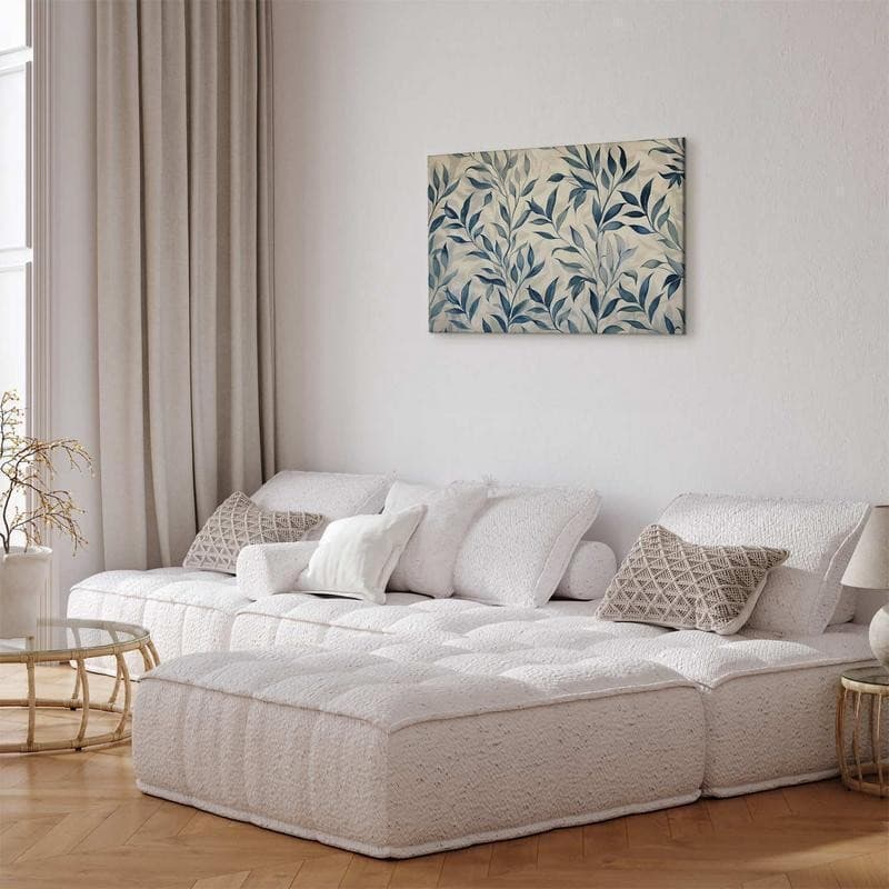 Quadro Delicate foglie blu in Poster e stampe Collezione Casa - Trebisacce, commercioVirtuoso.it