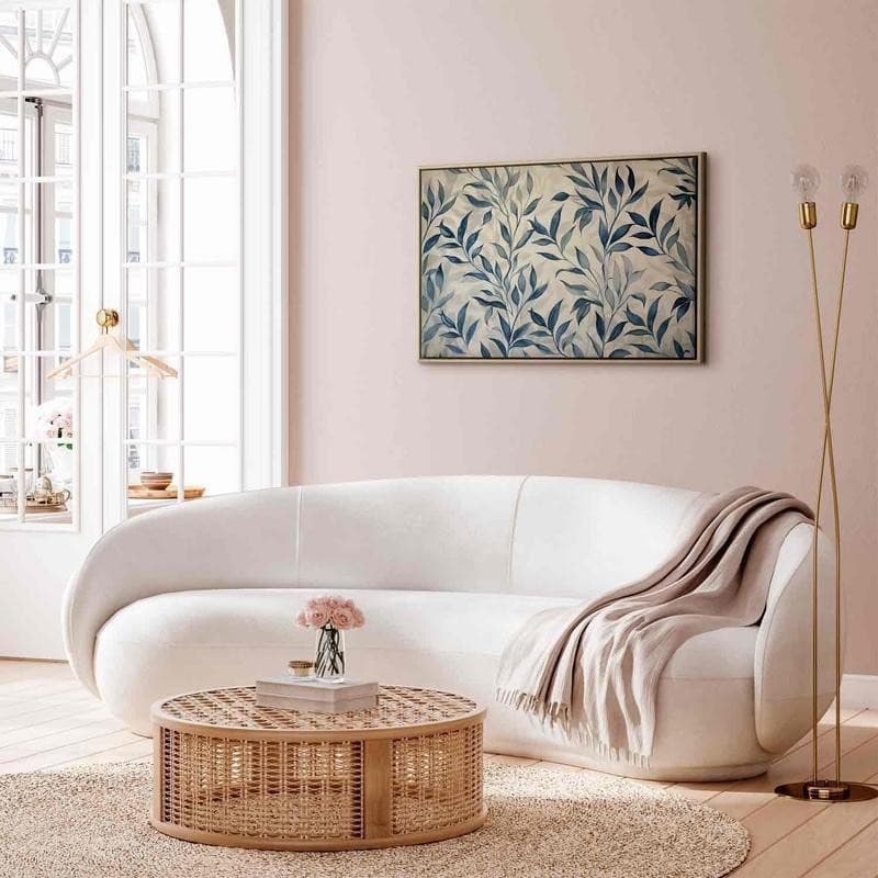 Quadro Delicate foglie blu in Poster e stampe Collezione Casa - Trebisacce, commercioVirtuoso.it