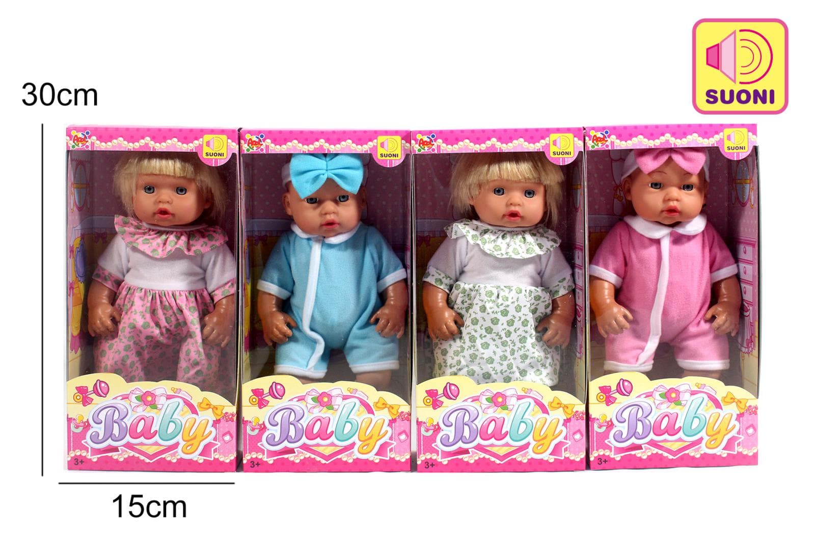 Baby 30cm 2 Assortimenti con Voce