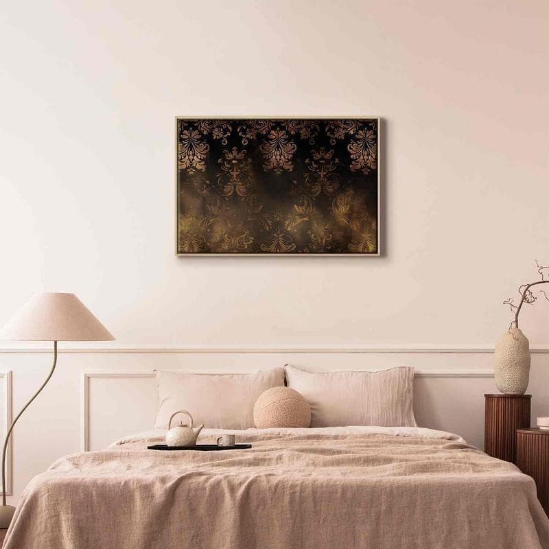 Quadro - Baroque Ornaments in Patinated Gold and Browns: Retro Motif in Poster e stampe Collezione Casa - Trebisacce, commercioVirtuoso.it