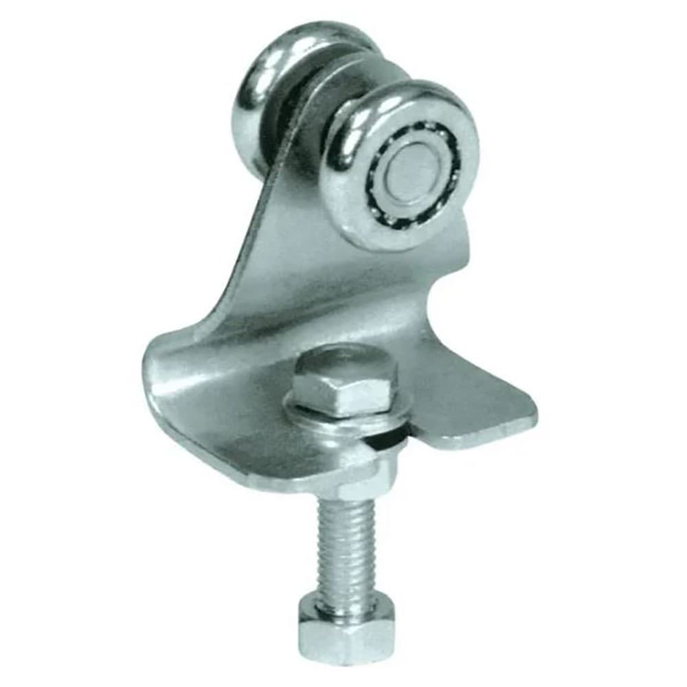 Ibfm art. 338/2 carrello in acciaio zincato con staffa e 2 ruote da 24m per monorotaia 339P