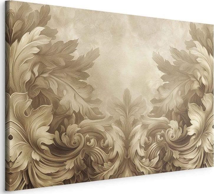 Quadro - Carved Baroque Ornaments Rich Composition in Sepia Colors in Poster e stampe Collezione Casa - Trebisacce, commercioVirtuoso.it