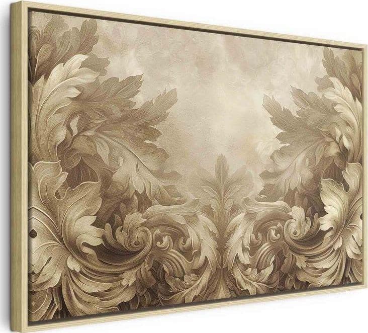 Quadro - Carved Baroque Ornaments Rich Composition in Sepia Colors in Poster e stampe Collezione Casa - Trebisacce, commercioVirtuoso.it