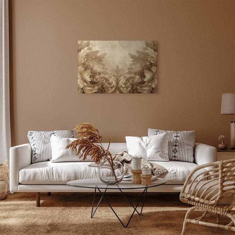 Quadro - Carved Baroque Ornaments Rich Composition in Sepia Colors in Poster e stampe Collezione Casa - Trebisacce, commercioVirtuoso.it