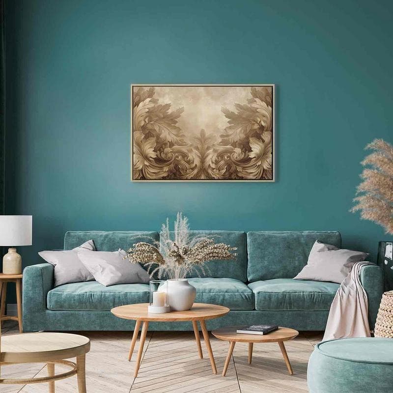 Quadro - Carved Baroque Ornaments Rich Composition in Sepia Colors in Poster e stampe Collezione Casa - Trebisacce, commercioVirtuoso.it