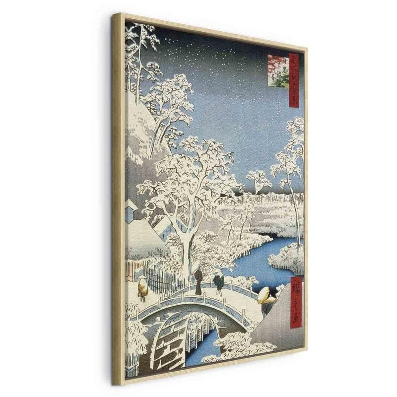Quadro - Drum bridge and Setting Sun Hill at Meguro from the series (Utagawa Hiroshige) in Poster e stampe Collezione Casa - Trebisacce, commercioVirtuoso.it