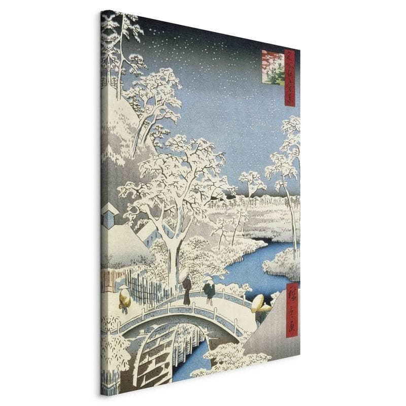Quadro - Drum bridge and Setting Sun Hill at Meguro from the series (Utagawa Hiroshige) in Poster e stampe Collezione Casa - Trebisacce, commercioVirtuoso.it