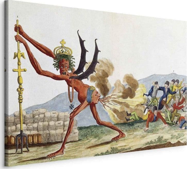 Quadro - Caricature of the English Government (Jacques-Louis David) in Poster e stampe Collezione Casa - Trebisacce, commercioVirtuoso.it