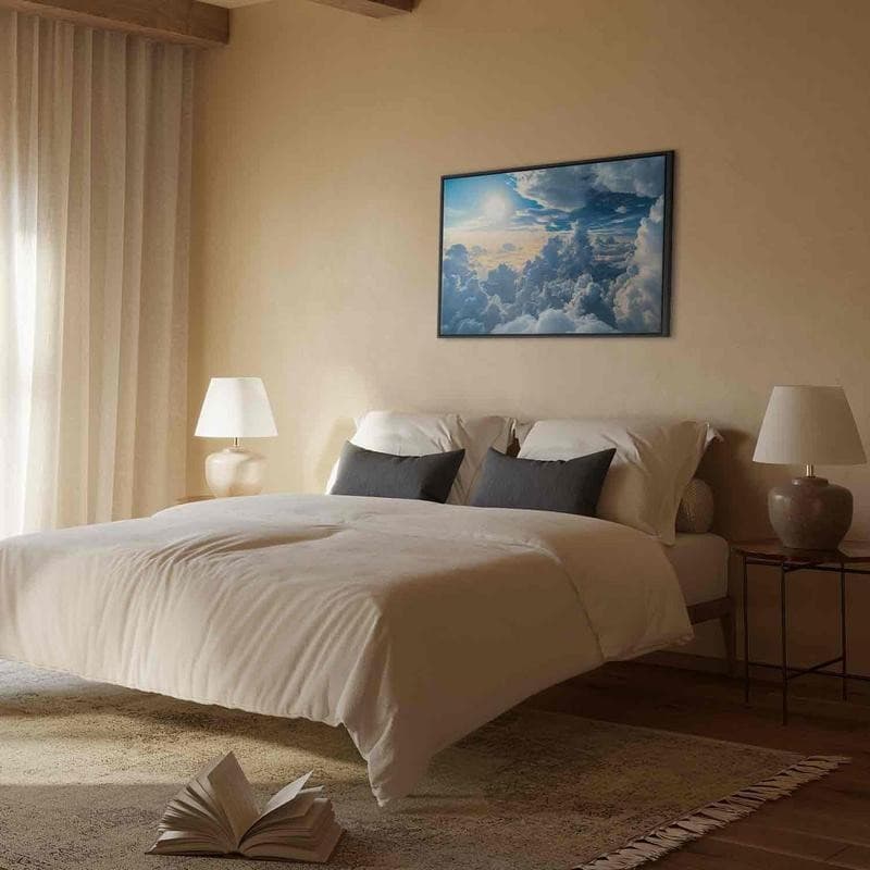 Quadro - Symphony of Light: Sun and Clouds Collaborating on a Beautiful Sky in Poster e stampe Collezione Casa - Trebisacce, commercioVirtuoso.it