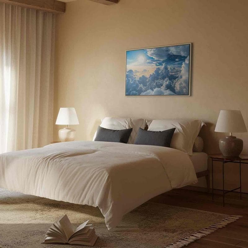 Quadro - Symphony of Light: Sun and Clouds Collaborating on a Beautiful Sky in Poster e stampe Collezione Casa - Trebisacce, commercioVirtuoso.it