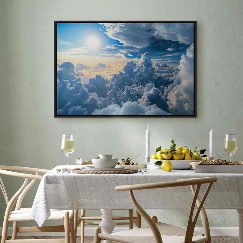 Quadro - Symphony of Light: Sun and Clouds Collaborating on a Beautiful Sky in Poster e stampe Collezione Casa - Trebisacce, commercioVirtuoso.it