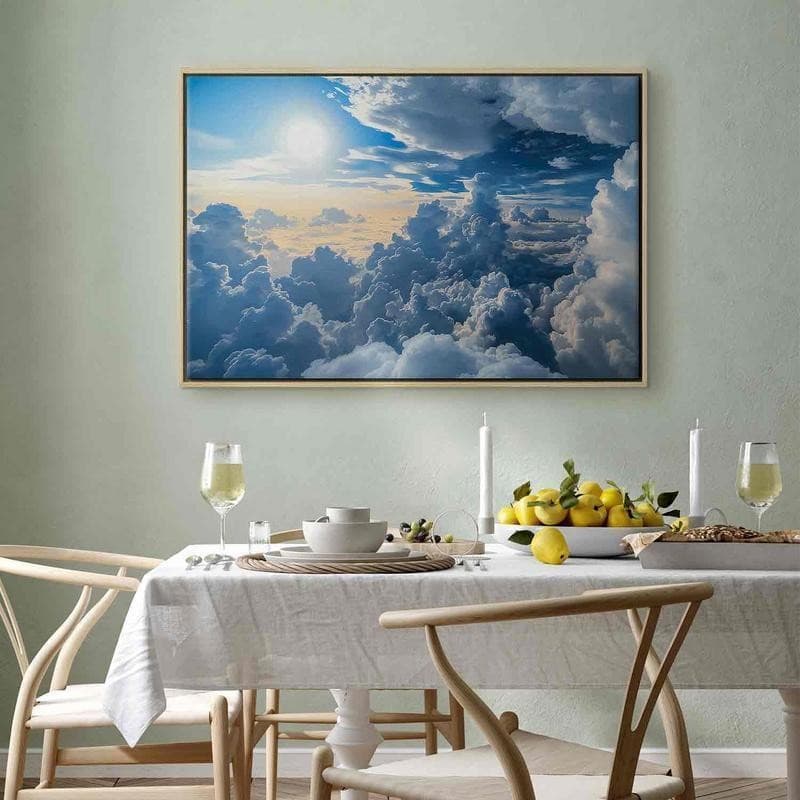 Quadro - Symphony of Light: Sun and Clouds Collaborating on a Beautiful Sky in Poster e stampe Collezione Casa - Trebisacce, commercioVirtuoso.it
