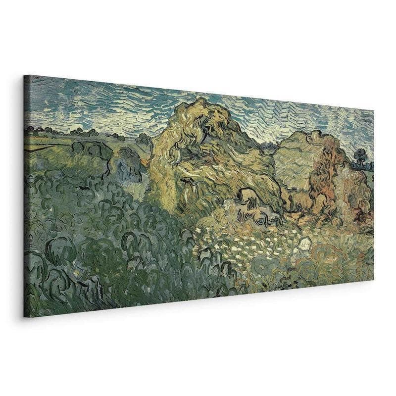 Quadro - Field with Wheat Stacks (Vincent Van Gogh) in Poster e stampe Collezione Casa - Trebisacce, commercioVirtuoso.it