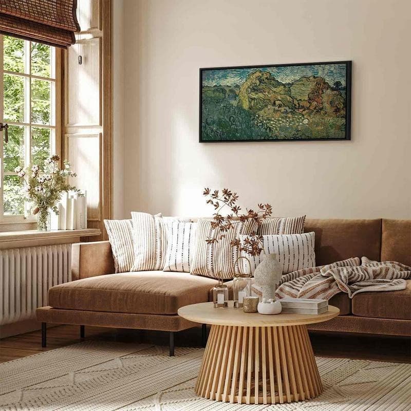 Quadro - Field with Wheat Stacks (Vincent Van Gogh) in Poster e stampe Collezione Casa - Trebisacce, commercioVirtuoso.it
