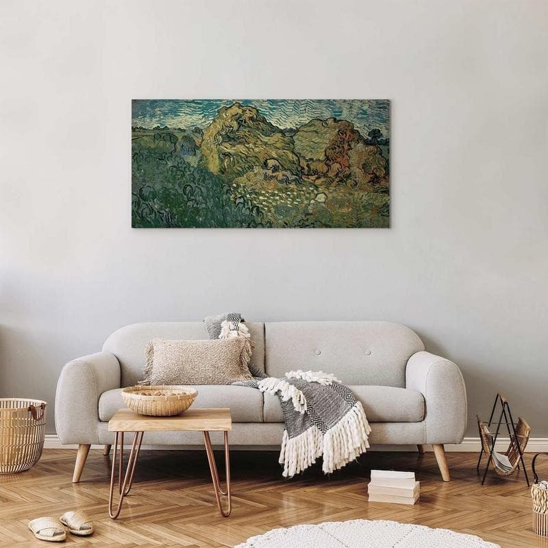 Quadro - Field with Wheat Stacks (Vincent Van Gogh) in Poster e stampe Collezione Casa - Trebisacce, commercioVirtuoso.it