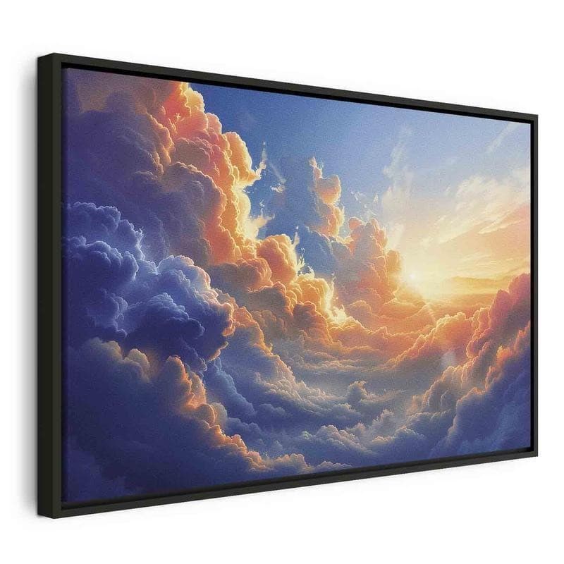 Quadro - Sunset Over a Cloudy Sea: A Wonderful Symphony of Colors in Poster e stampe Collezione Casa - Trebisacce, commercioVirtuoso.it