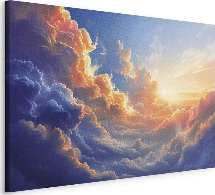 Quadro - Sunset Over a Cloudy Sea: A Wonderful Symphony of Colors in Poster e stampe Collezione Casa - Trebisacce, commercioVirtuoso.it