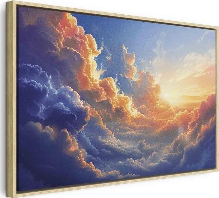 Quadro - Sunset Over a Cloudy Sea: A Wonderful Symphony of Colors in Poster e stampe Collezione Casa - Trebisacce, commercioVirtuoso.it