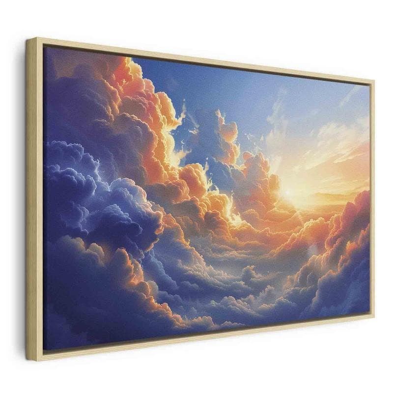 Quadro - Sunset Over a Cloudy Sea: A Wonderful Symphony of Colors in Poster e stampe Collezione Casa - Trebisacce, commercioVirtuoso.it