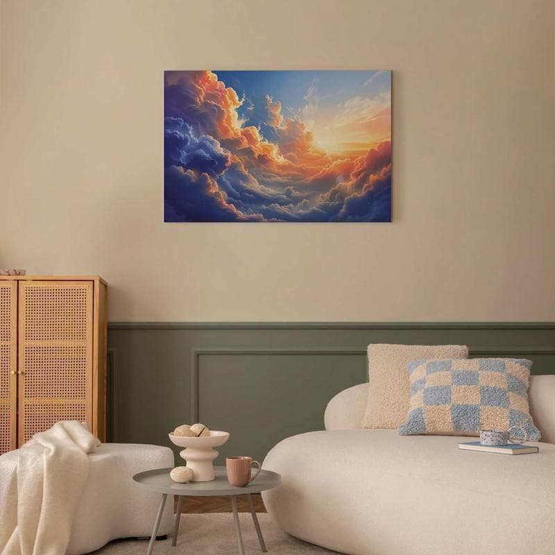 Quadro - Sunset Over a Cloudy Sea: A Wonderful Symphony of Colors in Poster e stampe Collezione Casa - Trebisacce, commercioVirtuoso.it