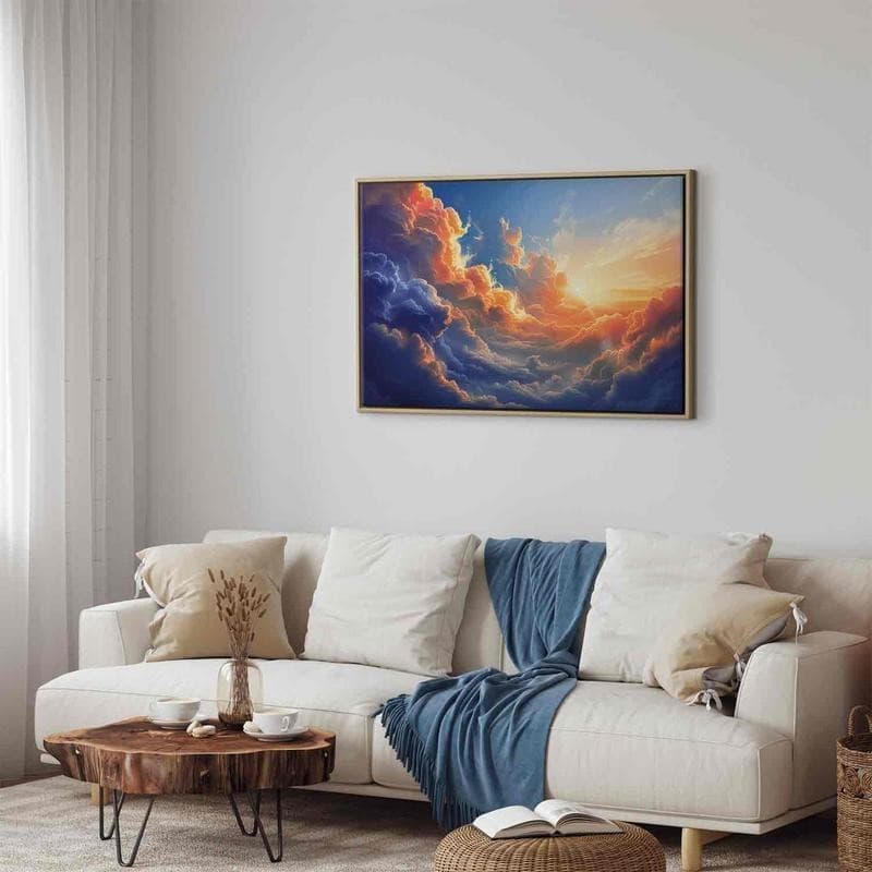 Quadro - Sunset Over a Cloudy Sea: A Wonderful Symphony of Colors in Poster e stampe Collezione Casa - Trebisacce, commercioVirtuoso.it