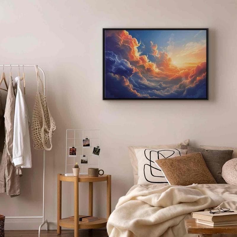 Quadro - Sunset Over a Cloudy Sea: A Wonderful Symphony of Colors in Poster e stampe Collezione Casa - Trebisacce, commercioVirtuoso.it