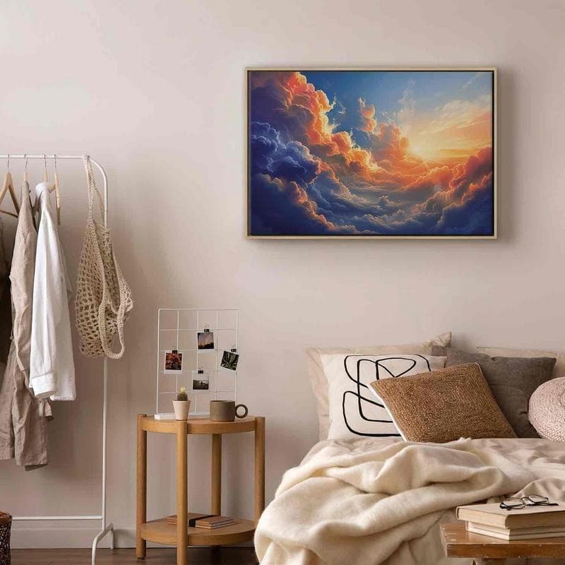 Quadro - Sunset Over a Cloudy Sea: A Wonderful Symphony of Colors in Poster e stampe Collezione Casa - Trebisacce, commercioVirtuoso.it