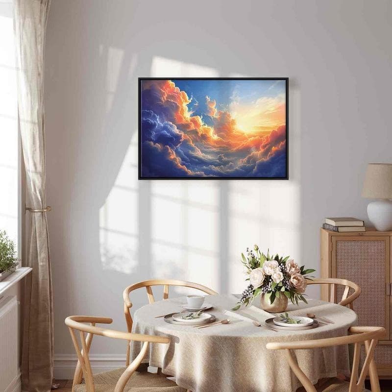 Quadro - Sunset Over a Cloudy Sea: A Wonderful Symphony of Colors in Poster e stampe Collezione Casa - Trebisacce, commercioVirtuoso.it