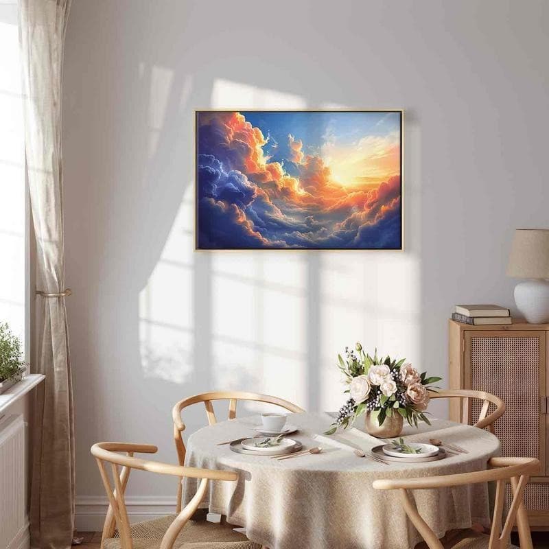 Quadro - Sunset Over a Cloudy Sea: A Wonderful Symphony of Colors in Poster e stampe Collezione Casa - Trebisacce, commercioVirtuoso.it