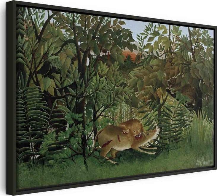 Quadro - Le Lion ayant faim se jette sur lAntilope (Henri Rousseau) in Poster e stampe Collezione Casa - Trebisacce, commercioVirtuoso.it