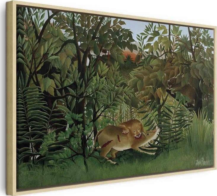 Quadro - Le Lion ayant faim se jette sur lAntilope (Henri Rousseau) in Poster e stampe Collezione Casa - Trebisacce, commercioVirtuoso.it