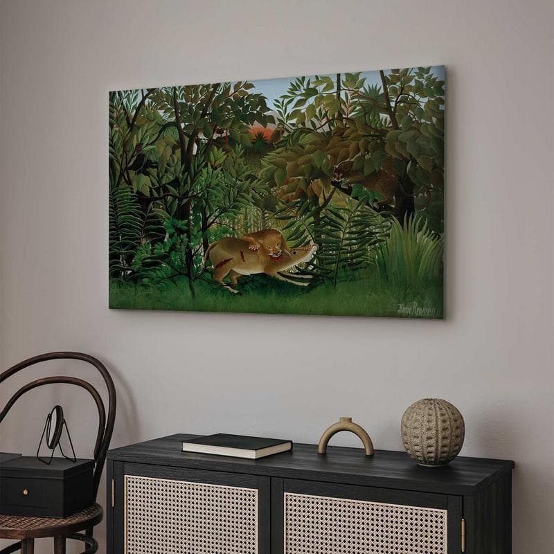 Quadro - Le Lion ayant faim se jette sur lAntilope (Henri Rousseau) in Poster e stampe Collezione Casa - Trebisacce, commercioVirtuoso.it