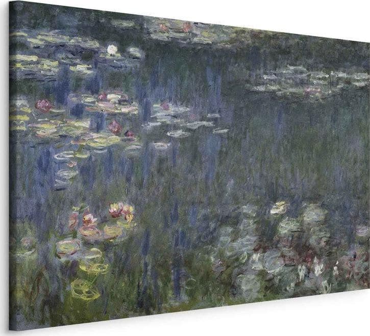 Quadro - Waterlilies: Green Reflections (Claude Monet) in Poster e stampe Collezione Casa - Trebisacce, commercioVirtuoso.it
